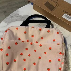 Strawberry Print Lunch Bag